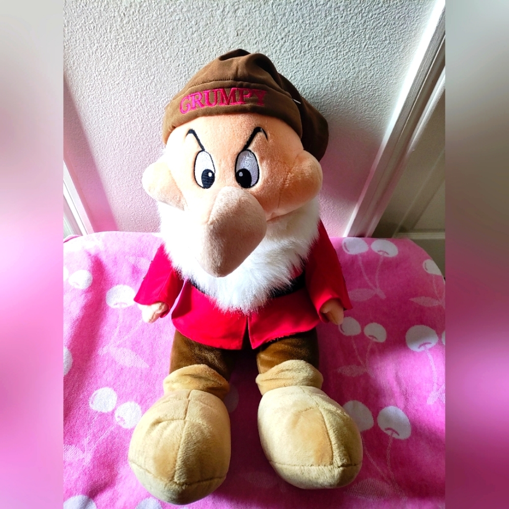 Disney Store Huge 28" GRUMPY Snow White & the 7 DWARFS Plush Jumbo Large Doll